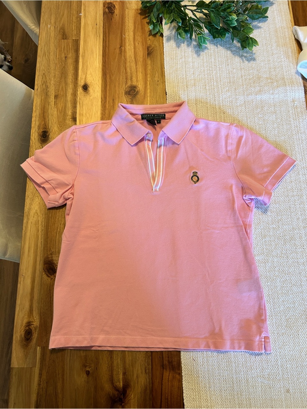 Ralph Lauren Preppy Pink and White Polo Shirt Set of 2 - Picture 3 of 5